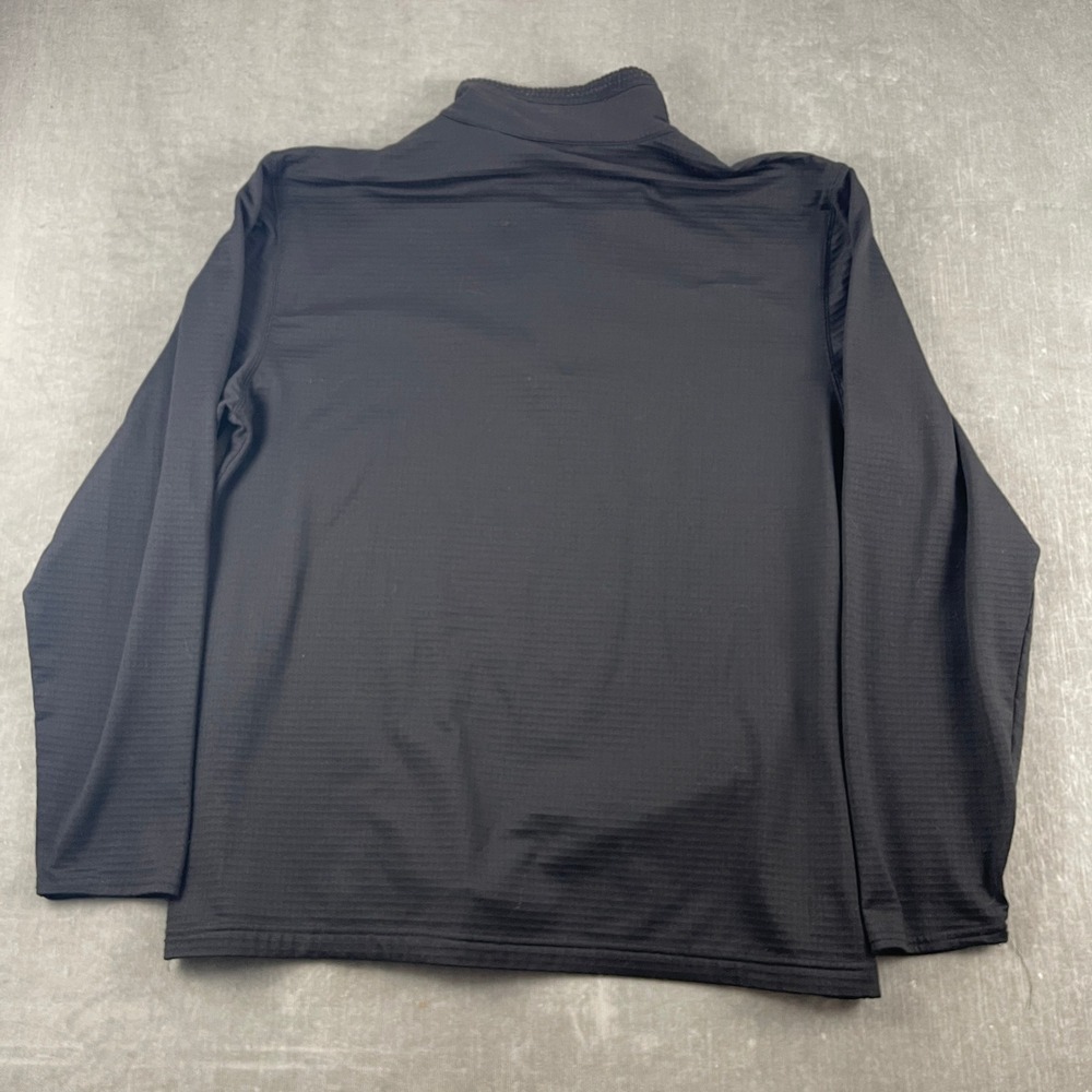IZOD Men XL Black Pullover Quarter Zip PerformX Waffle Grid Active Top Snag